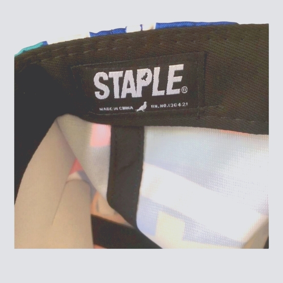 Staple NWT Men’s Streetwear Blue Red Orange Yellow Graphic Snap-Back Hat - Picture 6 of 7